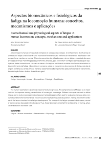 Fadiga na Locomo&ccedil;&atilde;o Humana: Biomec&acirc;nica e Fisiologia