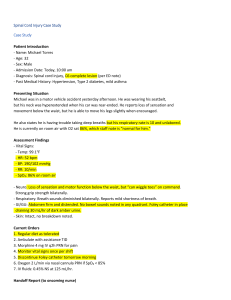 Spinal Cord Injury Case Study: C6 Lesion, Nursing Clinical Reasoning