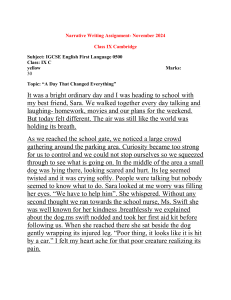 IGCSE English Narrative Writing: A Day That Changed Everything