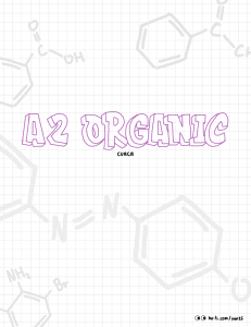A2 Organic Chemistry Study Guide