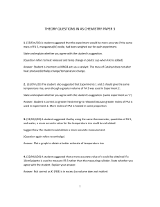 AS Chemistry Paper 3 Theory Questions & Answers (2020-2023)