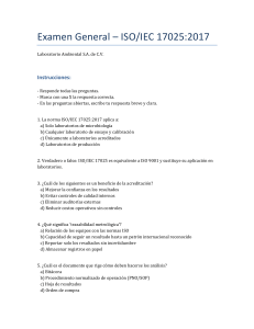 Examen ISO17025 Sin Respuestas