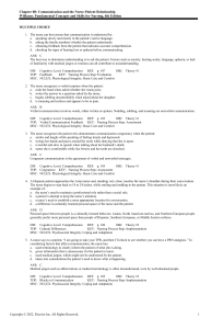 Nursing Communication & Patient Relationship: NCLEX Practice Questions