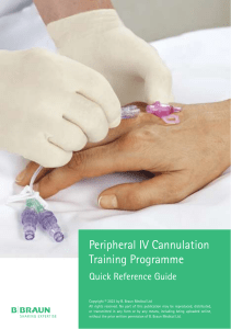 Peripheral IV Cannulation Training Guide | B. Braun Quick Reference