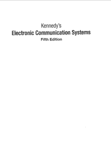 Kennedy's Electronic Communication Systems 5th Edition Textbook