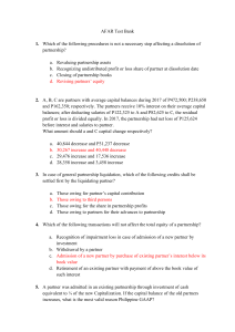 AFAR Test Bank: Partnership Accounting Questions