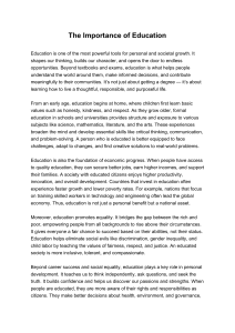 Education's Impact: Personal Growth, Societal Progress & Equality