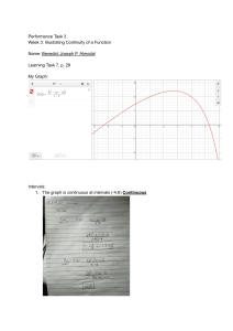 Illustrating Function Continuity: Performance Task 3 (Mathematics)