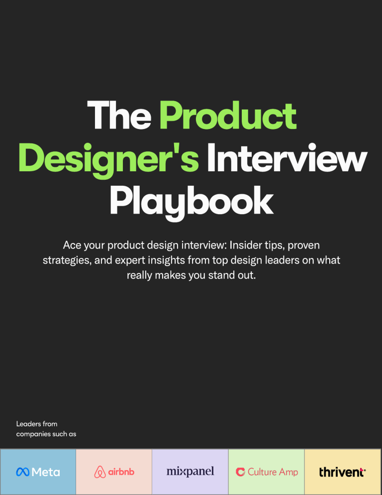 Production Design Interview Product Designer Interview Playbook: Ace Your Interview