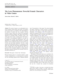 The Lara Phenomenon: Powerful Female Characters in Video Games Study