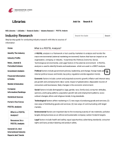 PESTEL Analysis: Industry Research Guide