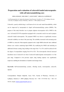 Celecoxib Microcapsules: SMES Core for Enhanced Solubility & Dissolution