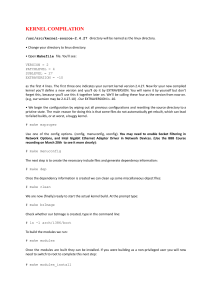 Linux Kernel 2.4.27 Compilation Guide