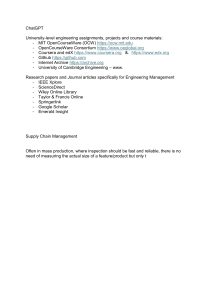 Engineering Resources: Assignments, Projects, & Research