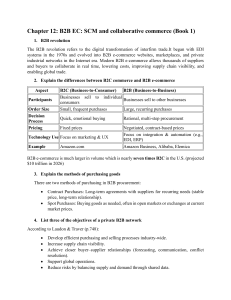 B2B E-Commerce: SCM & Collaborative Commerce
