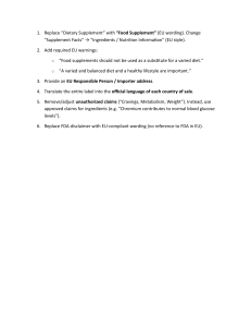 EU Food Supplement Labeling: Compliance Checklist & Guidelines