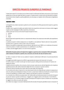 Appunti Diritto Privato Europeo: Diritto dei Trasporti