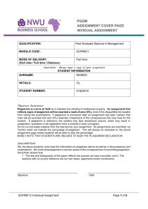 Operations Strategy for Competitive Advantage - PGDM Assignment