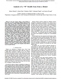 An&aacute;lisis de un escaneo sigiloso '/0' de una botnet