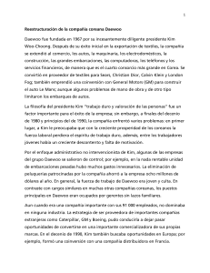 Reestructuraci&oacute;n de Daewoo: Caso de Estudio Empresarial