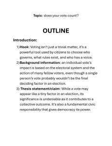 Does Your Vote Count? The Power of Civic Responsibility