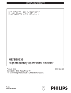NE/SE5539 High Frequency Operational Amplifier Datasheet | Philips