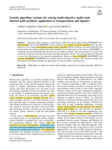 Genetic Algorithm Variants for Multi-Objective Shortest Path in Logistics