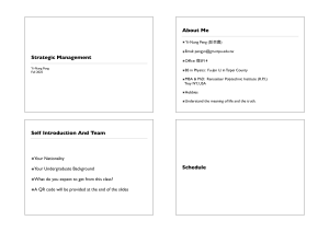 Strategic Management Course Syllabus - Yi-Nung Peng, Fall 2025