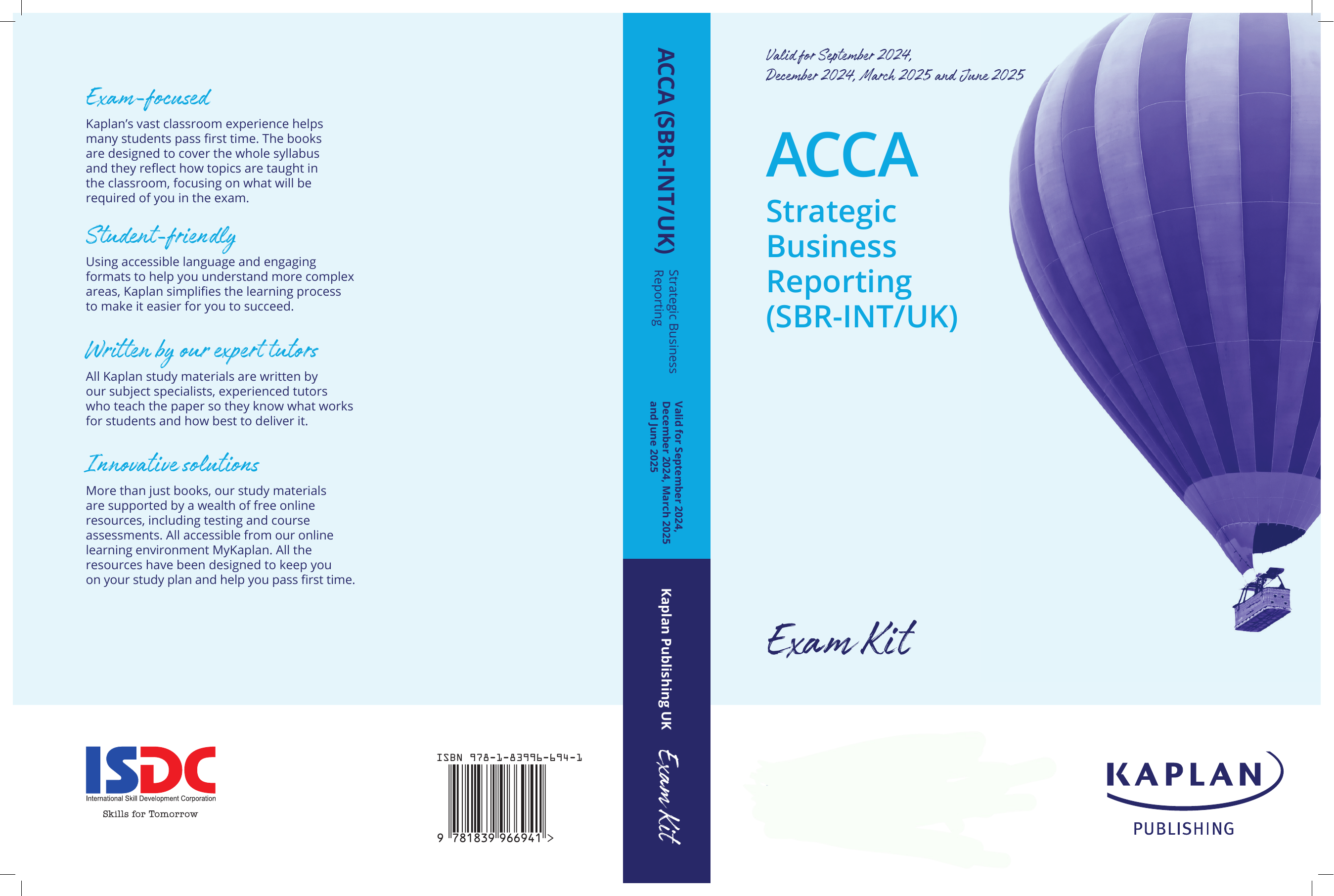 ACCA SBR-INT/UK Exam Kit 2024-2025 | Kaplan Strategic Business Reporting