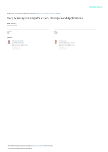 Deep Learning in Computer Vision: Principles and Applications Book