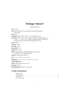 moexer R Package: Moscow Exchange Data