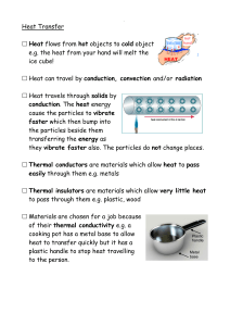 Heat Transfer Worksheet: Conduction, Convection, Radiation