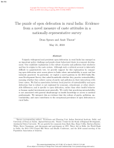 Open Defecation, Caste, and Untouchability in Rural India