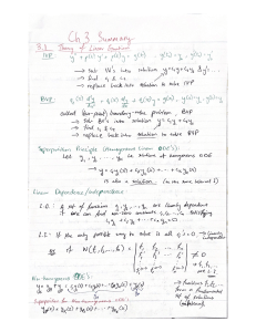 Teoría de Ecuaciones Lineales: Resumen de PVI, PVF, EDO