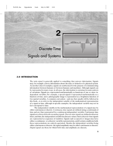 Discrete-Time Signals and Systems: Introduction & Basic Concepts