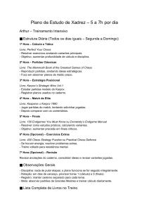 Plano de Estudo de Xadrez Intensivo: Cálculo, Tática e Estratégia