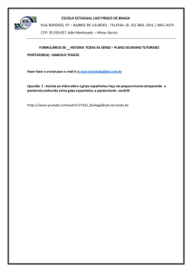 Folha de Exercícios de História: Gripe Espanhola vs. COVID-19