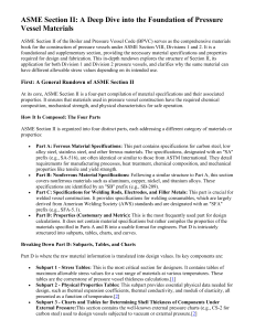 ASME Section II: Pressure Vessel Material Specifications