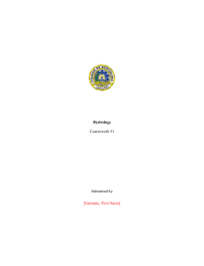 Hydrology Coursework: Infiltration and Flood Control