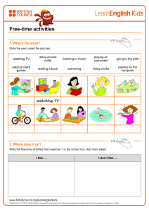 Free-time Activities Worksheet
