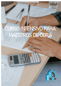 BROUCHURE DEL CURSO MAESTRO DE OBRA