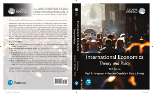 International Economics: Theory & Policy, 12th Edition