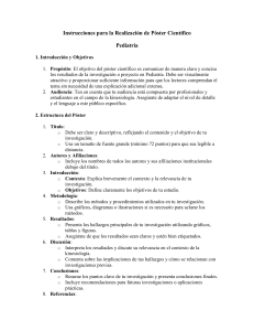 Instrucciones para la Realizaci&oacute;n de un P&oacute;ster Cient&iacute;fico