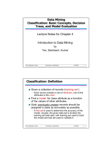 Data Mining: Classification & Decision Trees