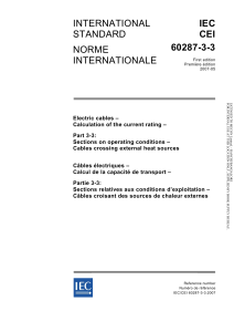 IEC 60287-3-3 : Calcul de la capacit&eacute; des c&acirc;bles
