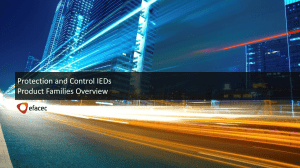 Efacec Protection & Control IEDs: Product Families & Applications Overview