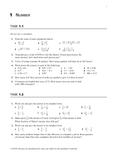 Number Skills Practice: Arithmetic, Fractions, Decimals, Sequences