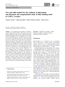 Alprazolam & Diazepam Synthesis: GABAA Receptor Binding Study