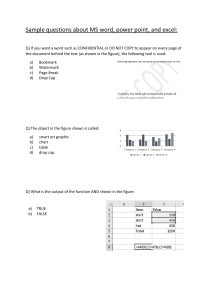 MS Office Sample Questions: Word, PowerPoint, Excel Quiz