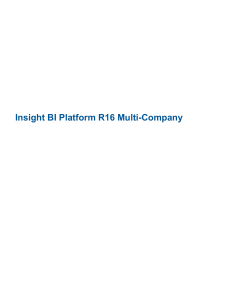 Insight BI Platform R16: Multi-Company Data Integration